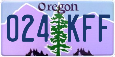 OR license plate 024KFF