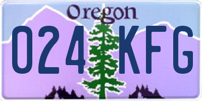 OR license plate 024KFG
