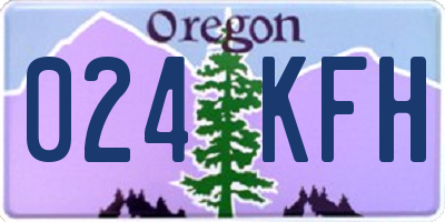 OR license plate 024KFH