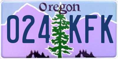 OR license plate 024KFK