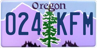 OR license plate 024KFM