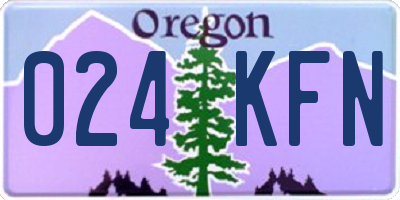 OR license plate 024KFN