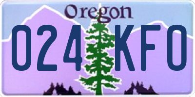 OR license plate 024KFO