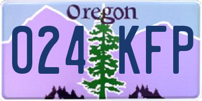 OR license plate 024KFP