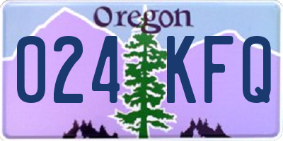 OR license plate 024KFQ