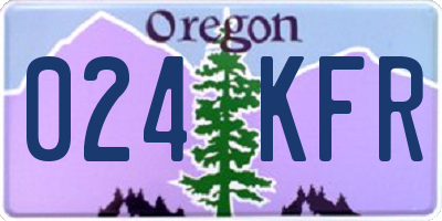 OR license plate 024KFR