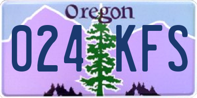 OR license plate 024KFS