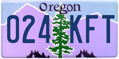 OR license plate 024KFT