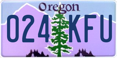 OR license plate 024KFU