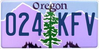 OR license plate 024KFV