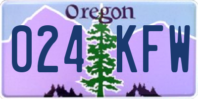 OR license plate 024KFW