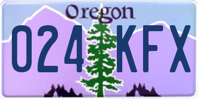 OR license plate 024KFX