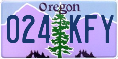 OR license plate 024KFY