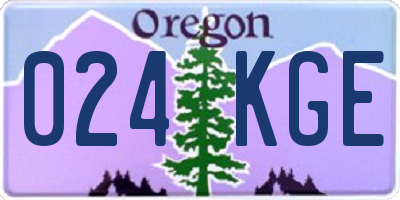 OR license plate 024KGE