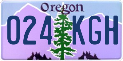 OR license plate 024KGH