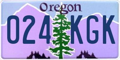 OR license plate 024KGK