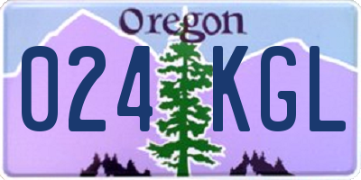 OR license plate 024KGL