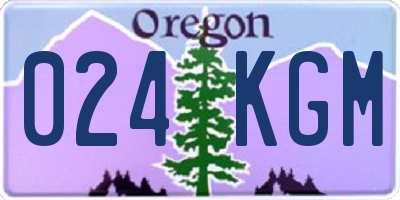 OR license plate 024KGM