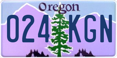 OR license plate 024KGN