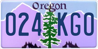 OR license plate 024KGO