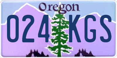OR license plate 024KGS
