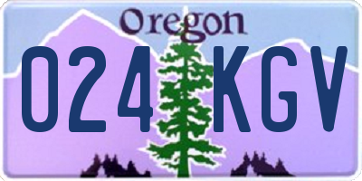 OR license plate 024KGV