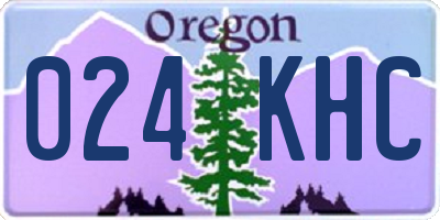 OR license plate 024KHC