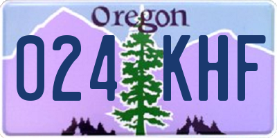 OR license plate 024KHF