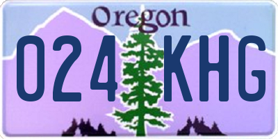OR license plate 024KHG