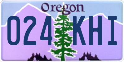OR license plate 024KHI