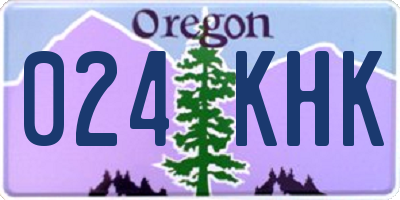 OR license plate 024KHK