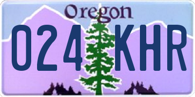 OR license plate 024KHR