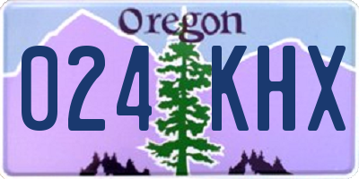 OR license plate 024KHX