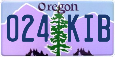 OR license plate 024KIB