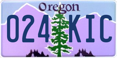 OR license plate 024KIC