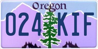 OR license plate 024KIF