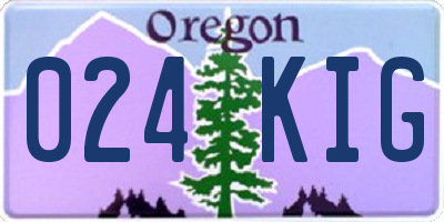 OR license plate 024KIG