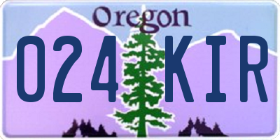 OR license plate 024KIR