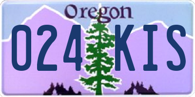 OR license plate 024KIS
