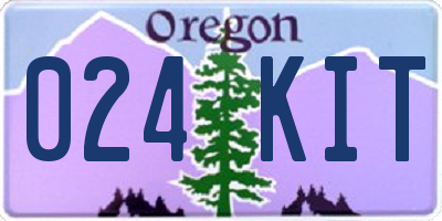 OR license plate 024KIT