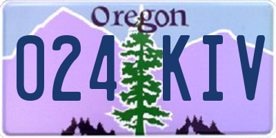 OR license plate 024KIV