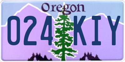 OR license plate 024KIY