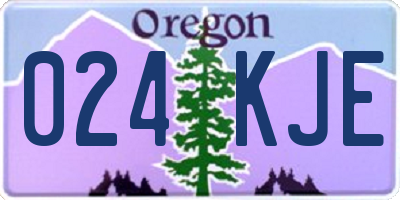 OR license plate 024KJE