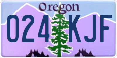 OR license plate 024KJF
