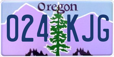 OR license plate 024KJG