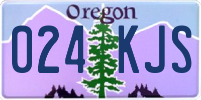 OR license plate 024KJS