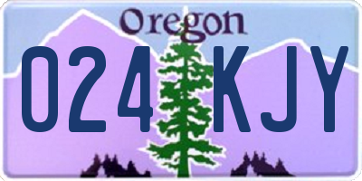 OR license plate 024KJY