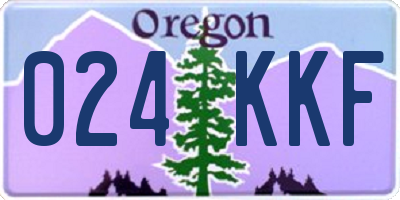 OR license plate 024KKF
