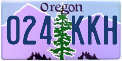 OR license plate 024KKH