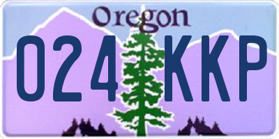 OR license plate 024KKP